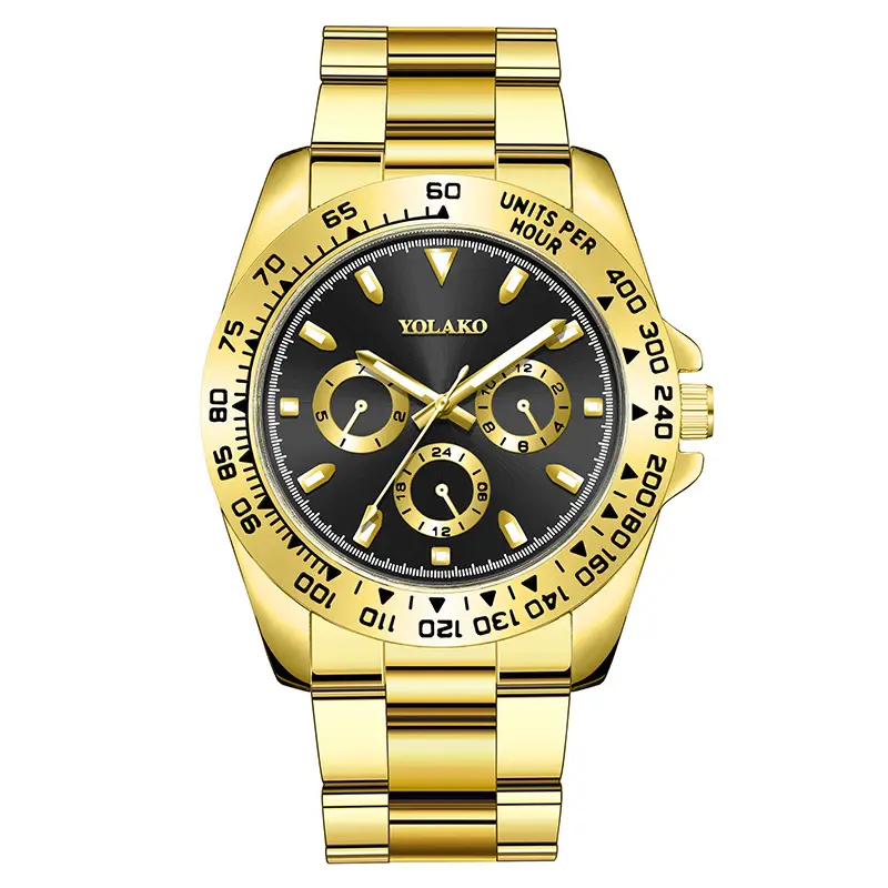 Black face gold shell