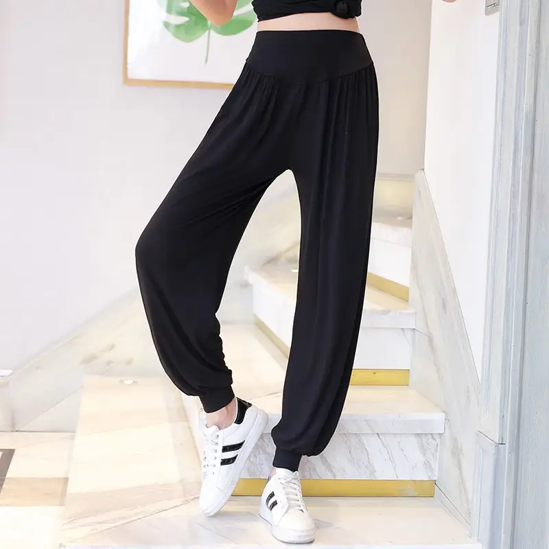 Purple Modal Yoga Pants Women Large Summer Loose Fit - Image 11