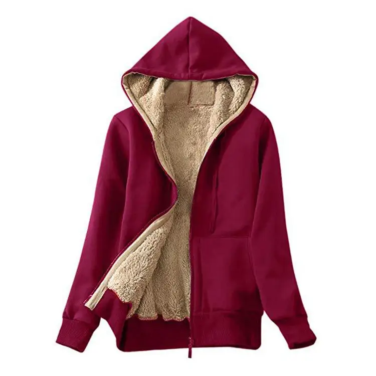 Plus Size Grey Hooded Zipper Sweatshirt for Women - Image 9