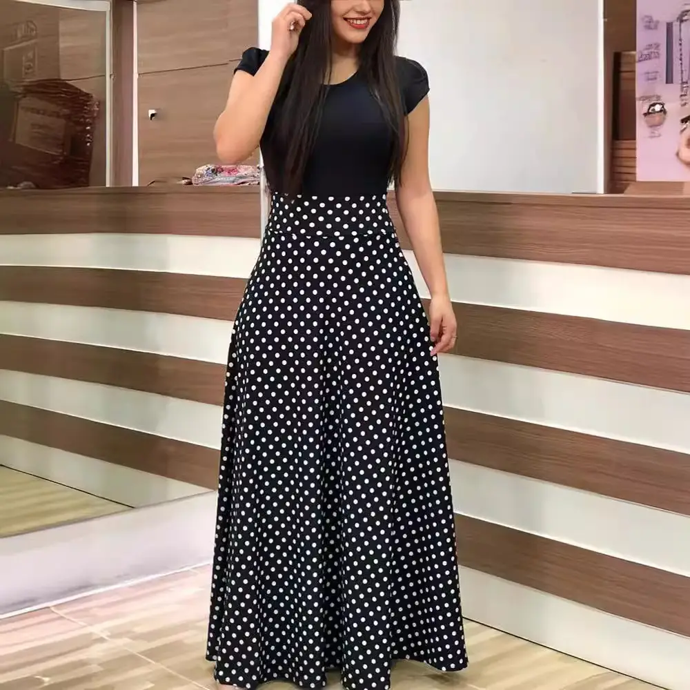 Women's Floral Printed Maxi Dress Green Red Rose - Image 20