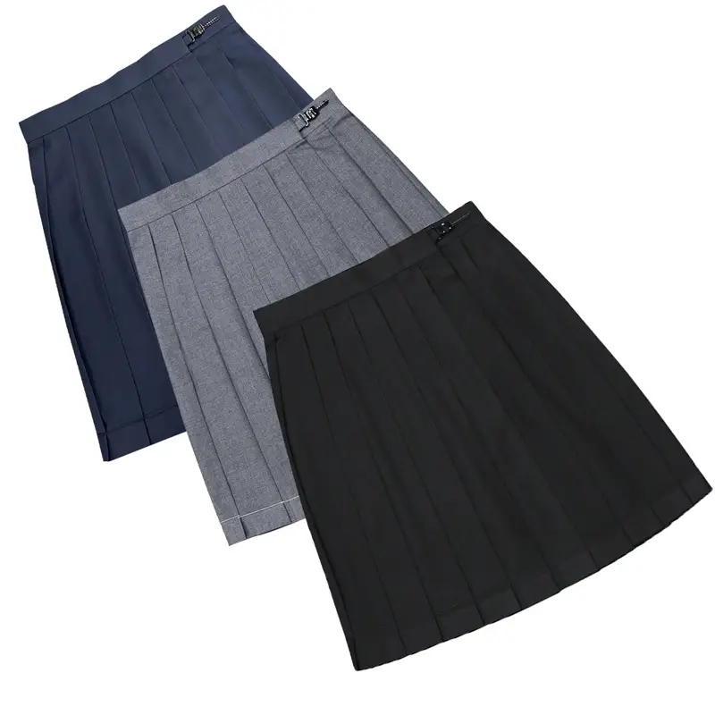 Black Pleated Skirt 80" High Waist School Use - Image 30