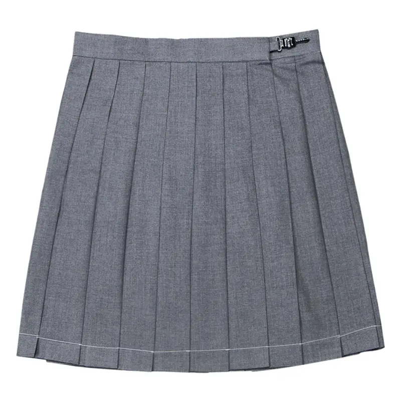 Black Pleated Skirt 80" High Waist School Use