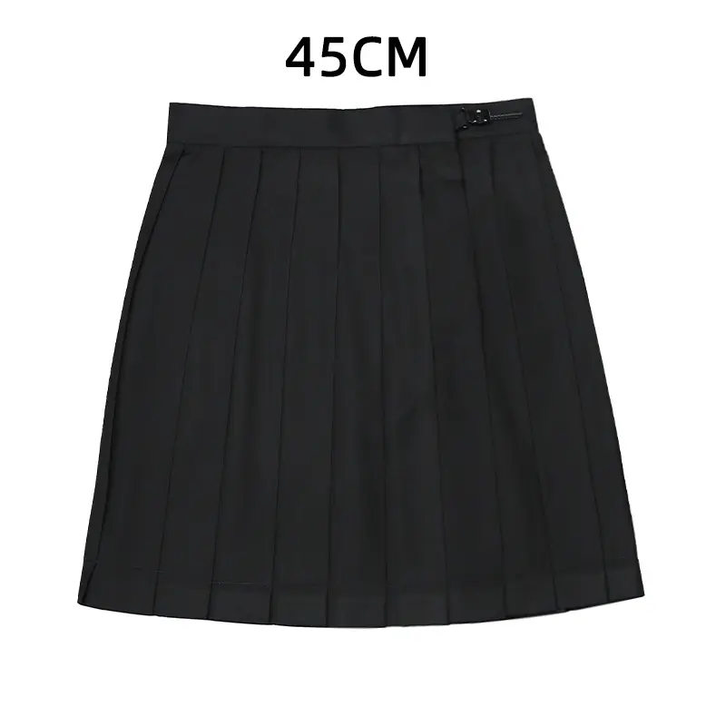 Black Pleated Skirt 80" High Waist School Use - Image 12