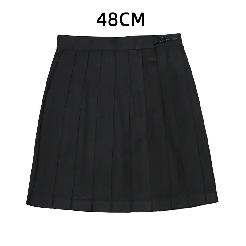 Black Pleated Skirt 80" High Waist School Use - Image 16
