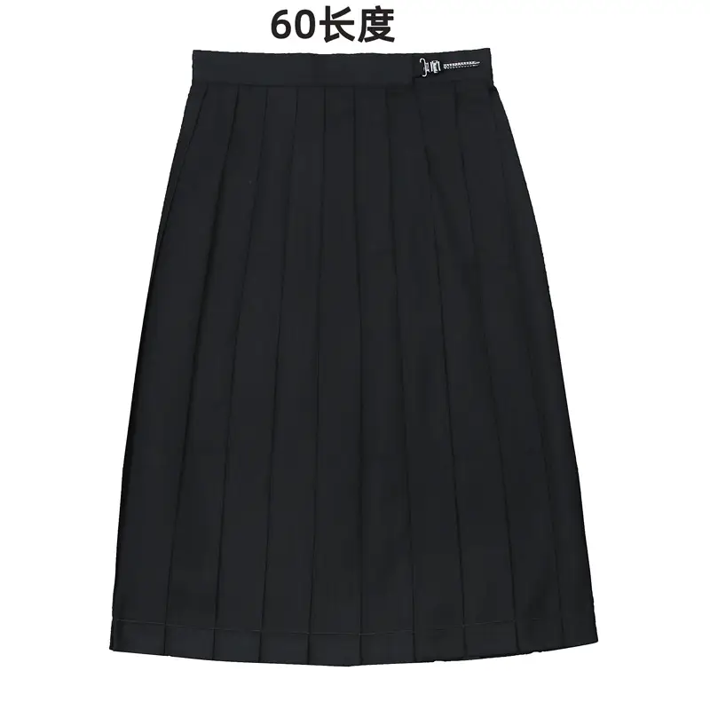 Black Pleated Skirt 80" High Waist School Use - Image 22