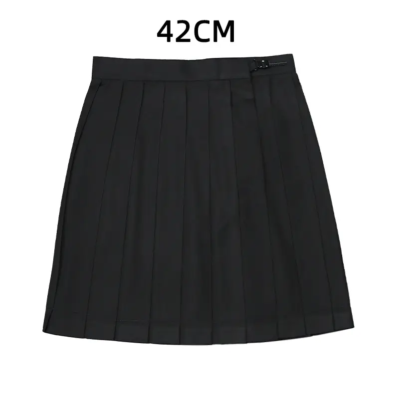 Black Pleated Skirt 80" High Waist School Use - Image 7