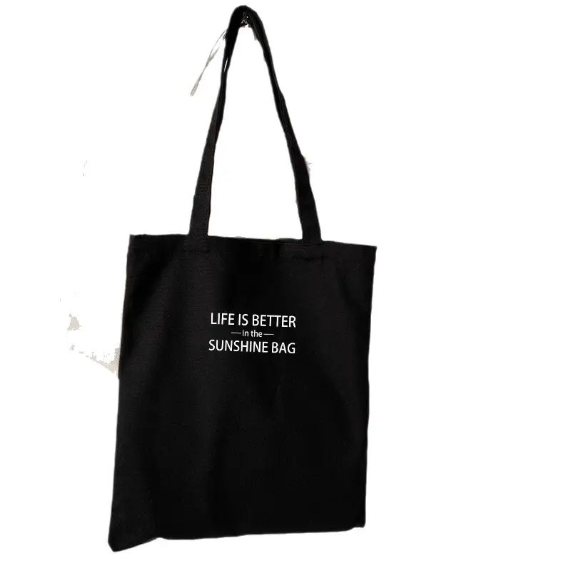 Women's Canvas Shoulder Bag with "Always Hungry" Print - Image 28
