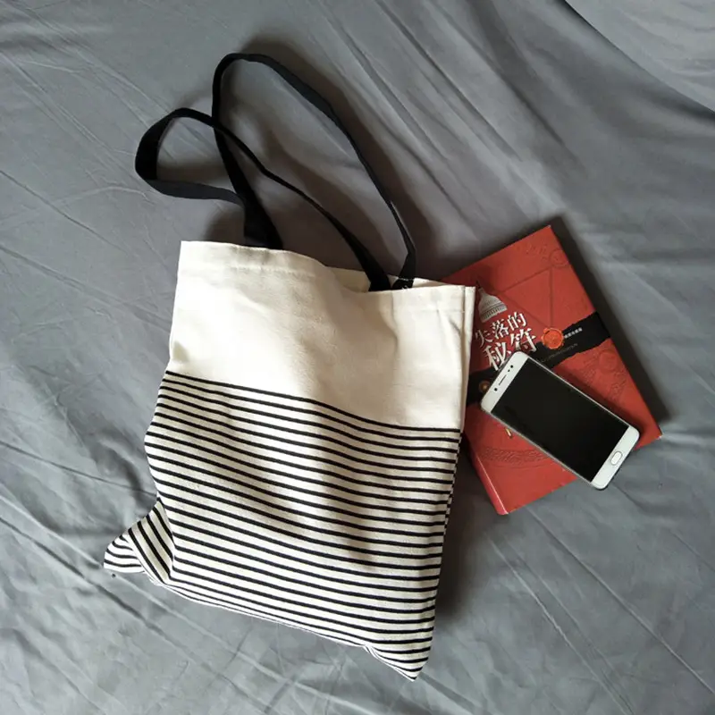 Women's Canvas Shoulder Bag with "Always Hungry" Print - Image 15