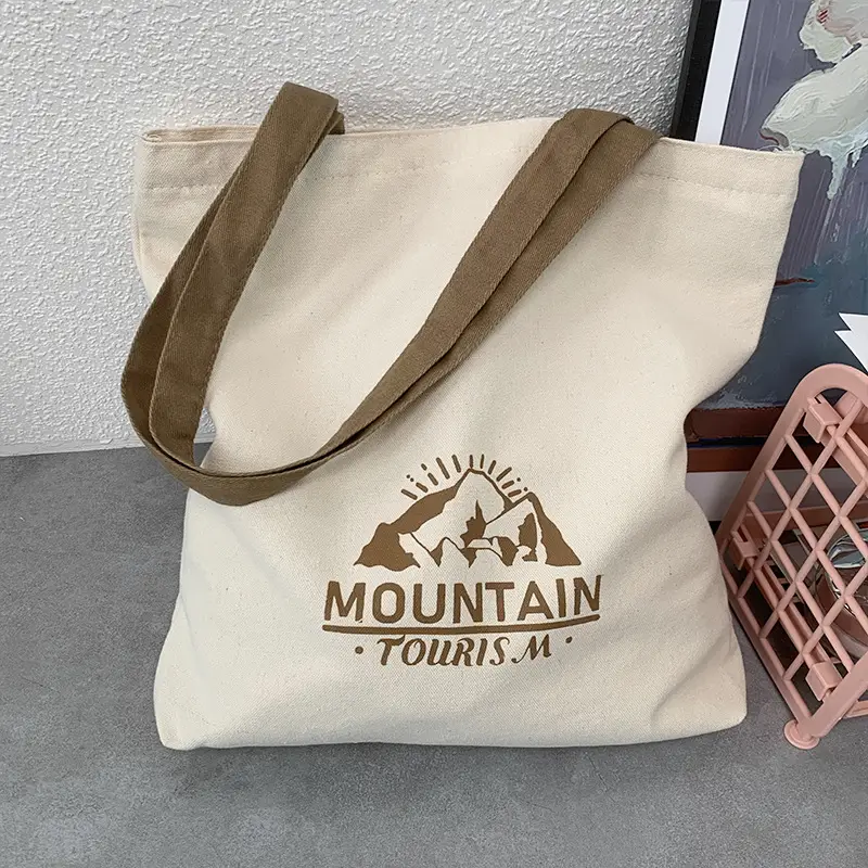 Women's Canvas Shoulder Bag with "Always Hungry" Print - Image 18