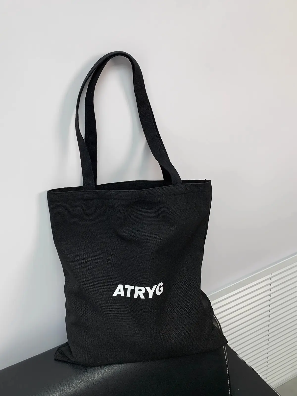 Women's Canvas Shoulder Bag with "Always Hungry" Print - Image 7