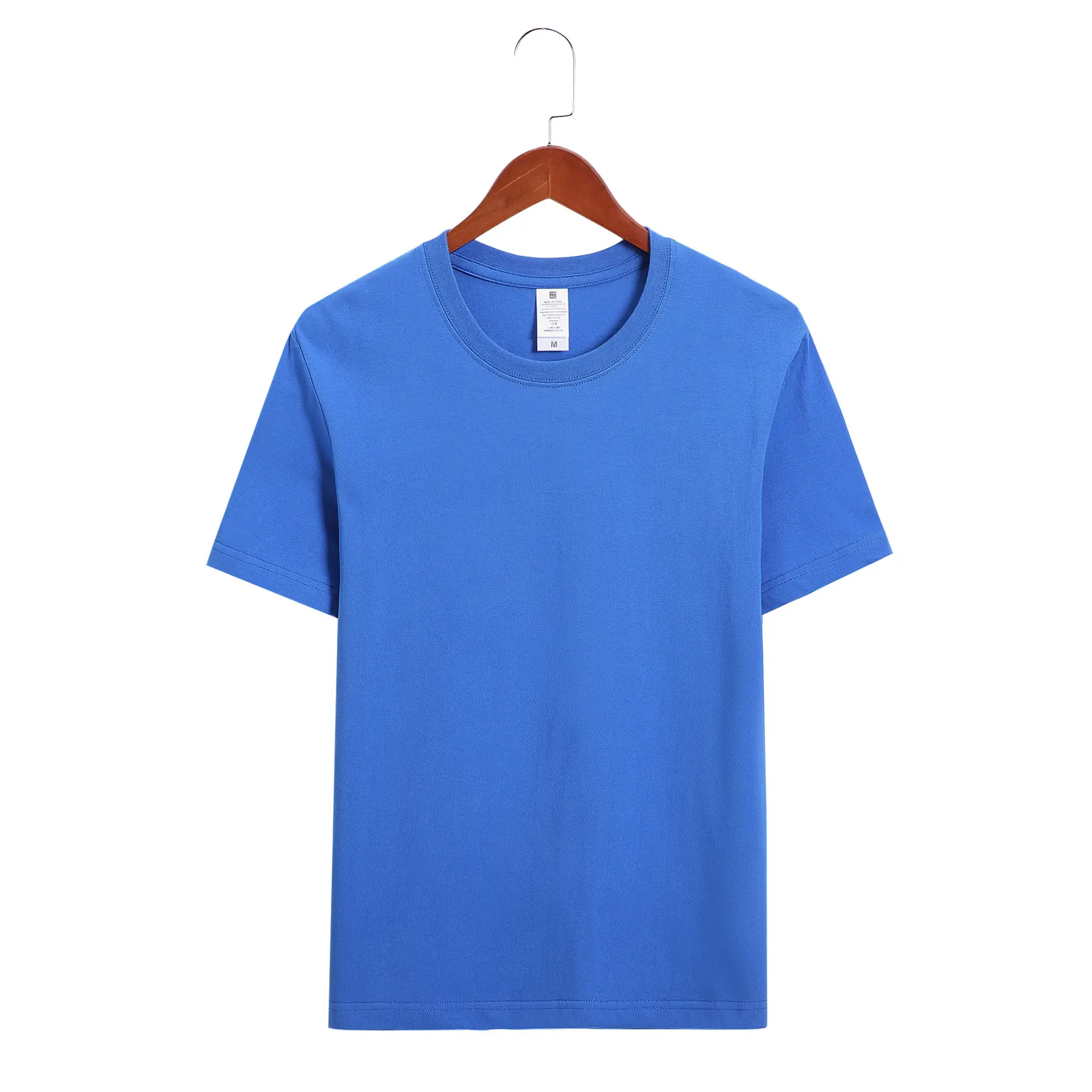 Men Pink Cotton T-Shirt 220g Solid Color - Image 21