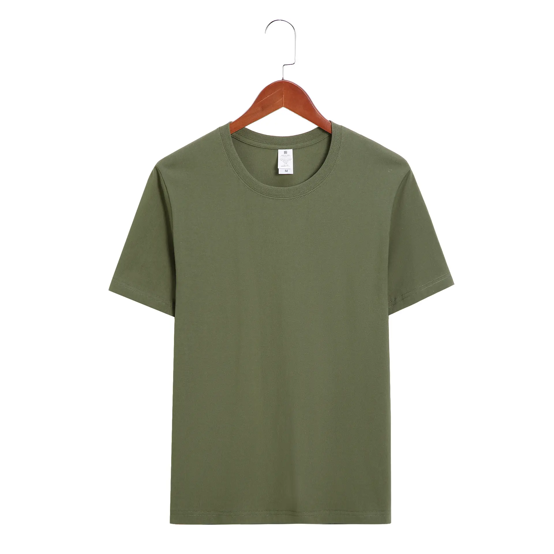 Men Pink Cotton T-Shirt 220g Solid Color - Image 23