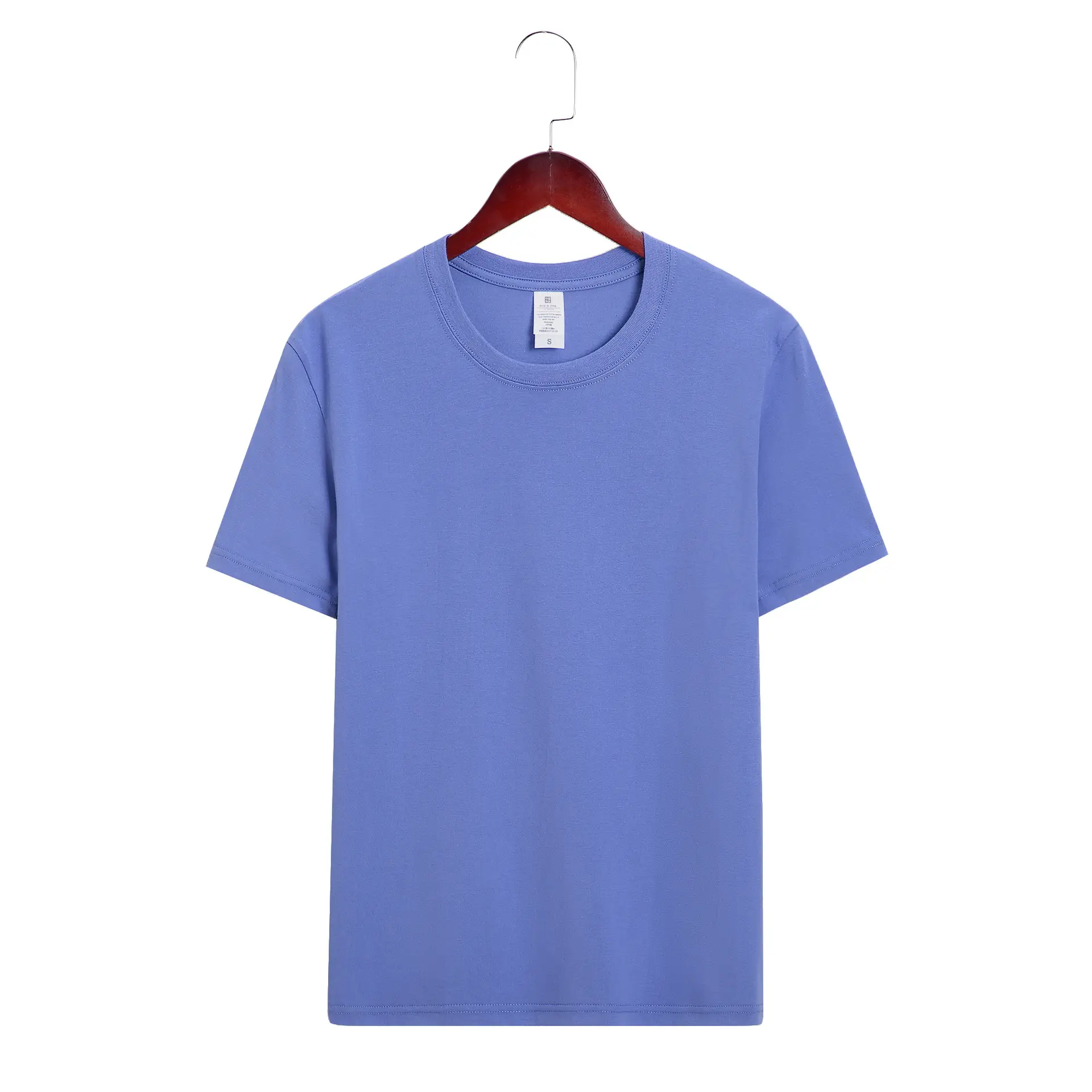 Men Pink Cotton T-Shirt 220g Solid Color - Image 4