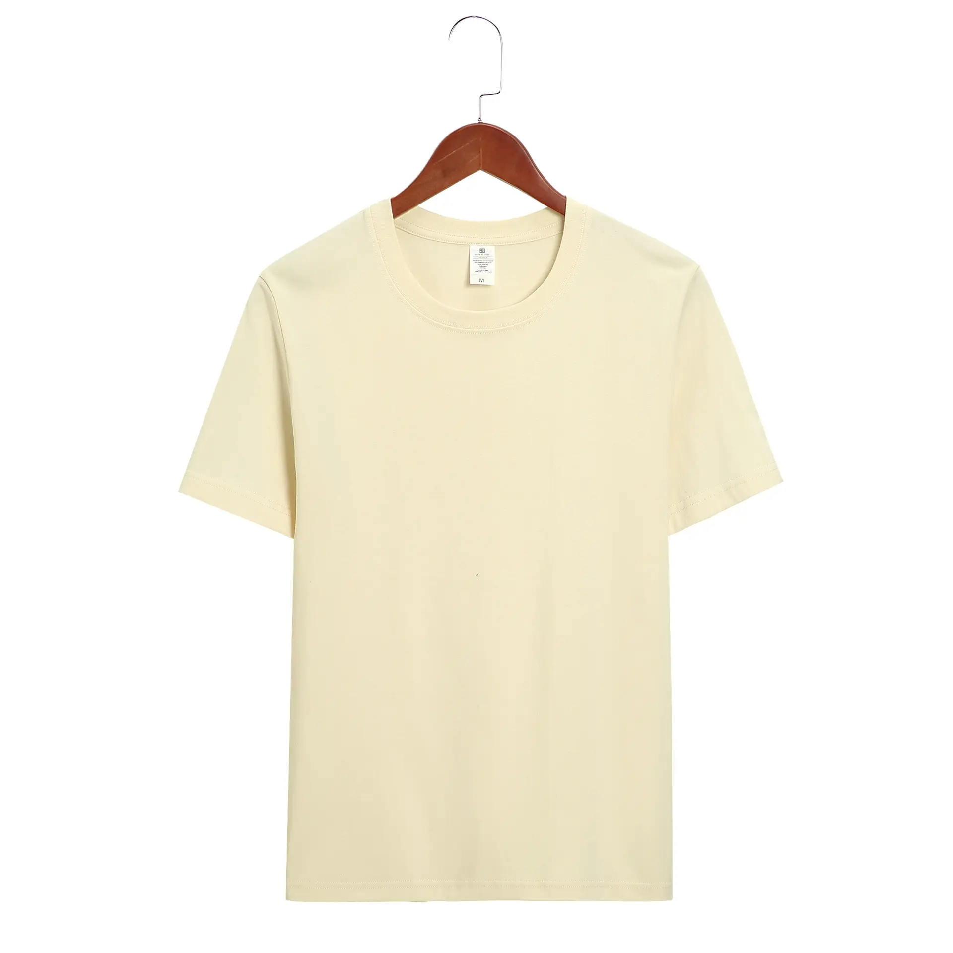 Men Pink Cotton T-Shirt 220g Solid Color - Image 6