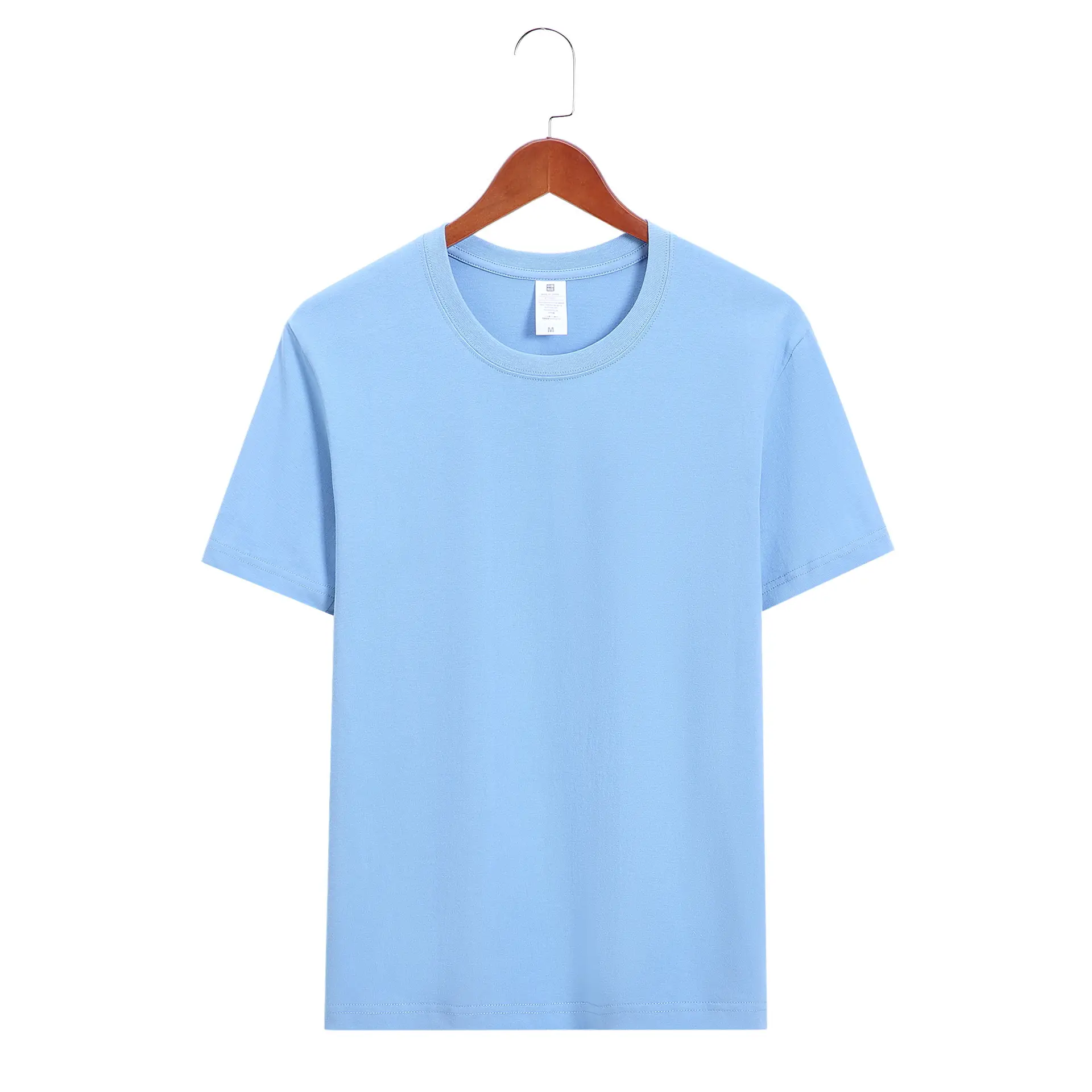 Men Pink Cotton T-Shirt 220g Solid Color - Image 7