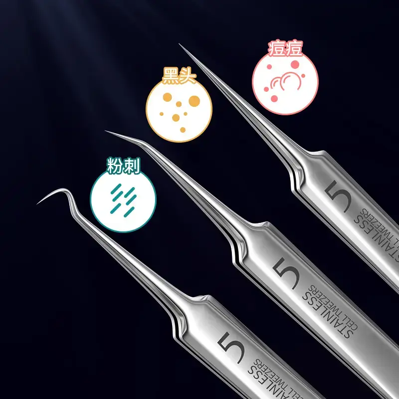 Super Sharp No. 5 Acne Clip Tweezers Blackhead Removal Tool - Image 37