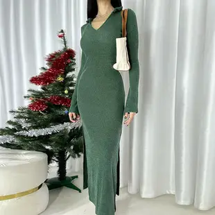 Black Ribbed Strap Backless Long Hip Dress for Women — feature 15