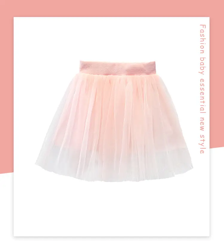 Girls' White Tiered Skirt 2022 Summer — feature 1