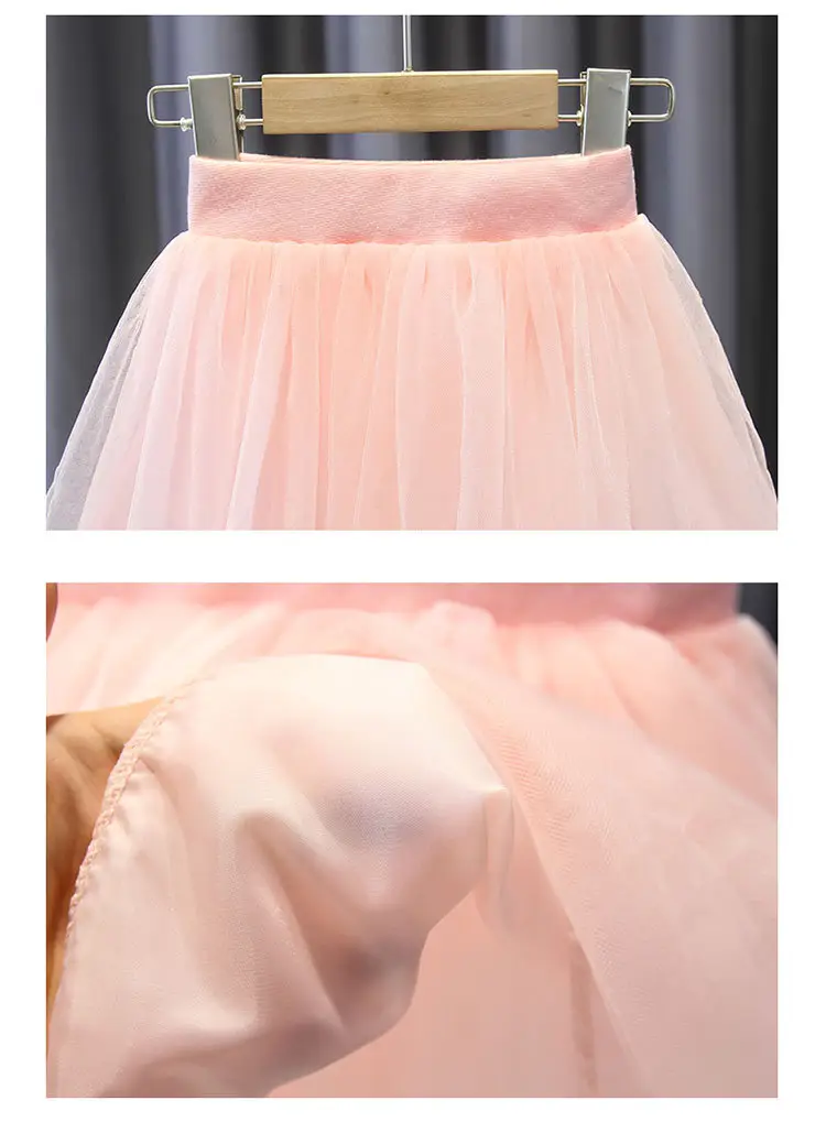 Girls' White Tiered Skirt 2022 Summer — feature 17