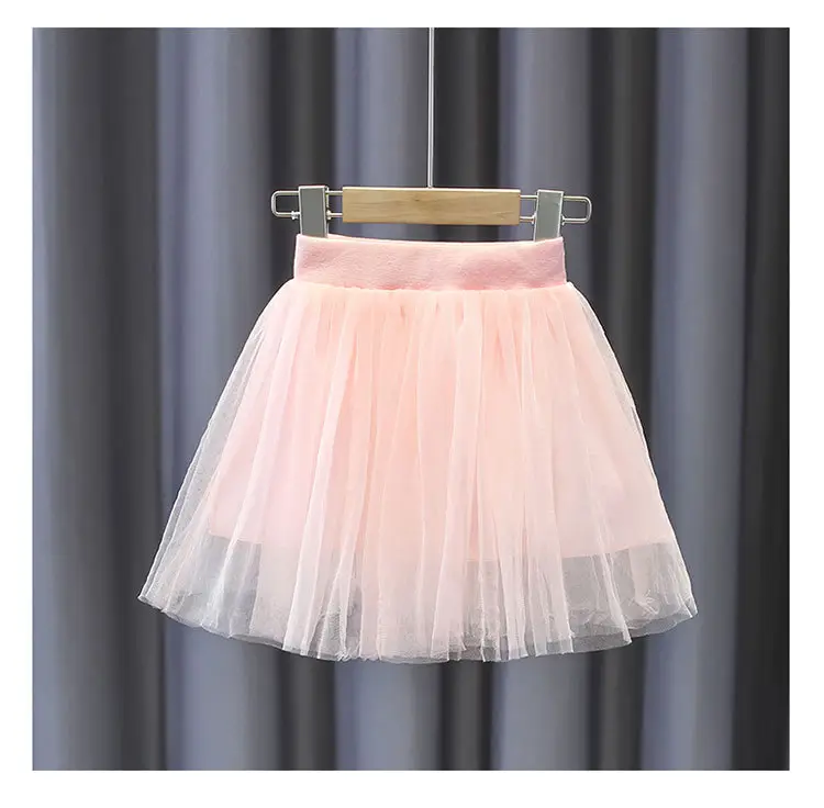 Girls' White Tiered Skirt 2022 Summer — feature 7