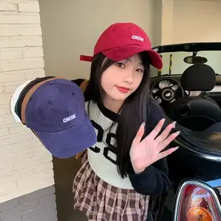 Women Navy Baseball Cap with Brand Tag — feature 17