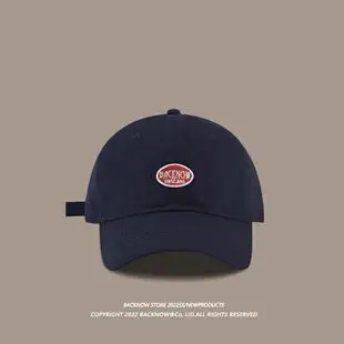 Women Navy Baseball Cap with Brand Tag — feature 42