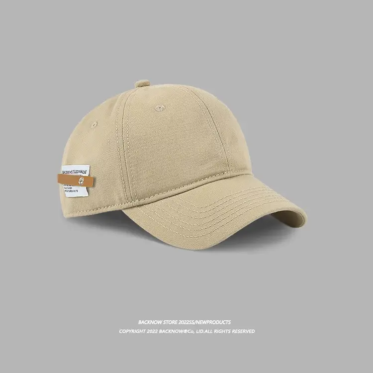 Women Navy Baseball Cap with Brand Tag — feature 48