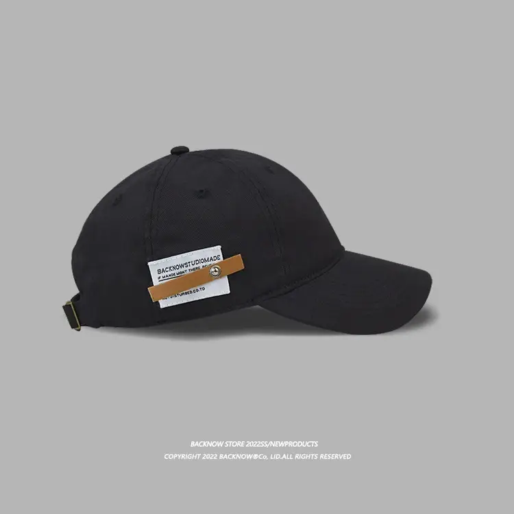 Women Navy Baseball Cap with Brand Tag — feature 51