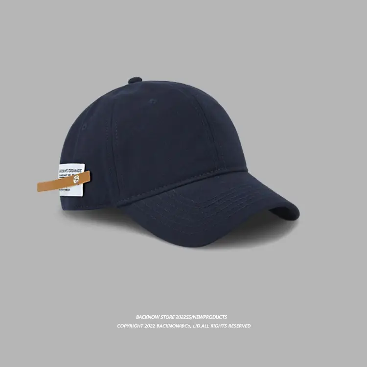 Women Navy Baseball Cap with Brand Tag — feature 52