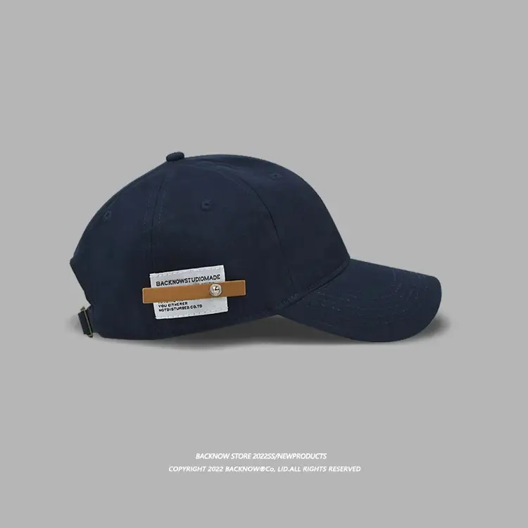 Women Navy Baseball Cap with Brand Tag — feature 53