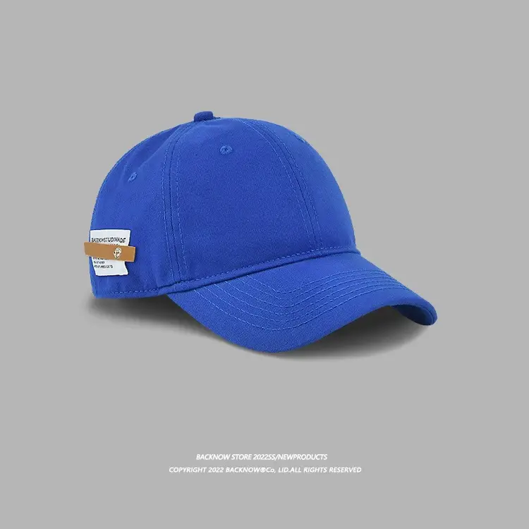 Women Navy Baseball Cap with Brand Tag — feature 54