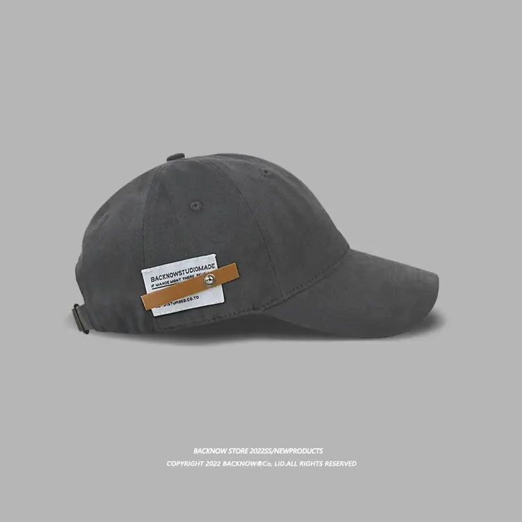 Women Navy Baseball Cap with Brand Tag — feature 57