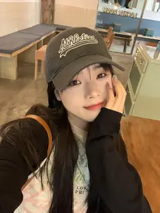 Women Navy Baseball Cap with Brand Tag — feature 6