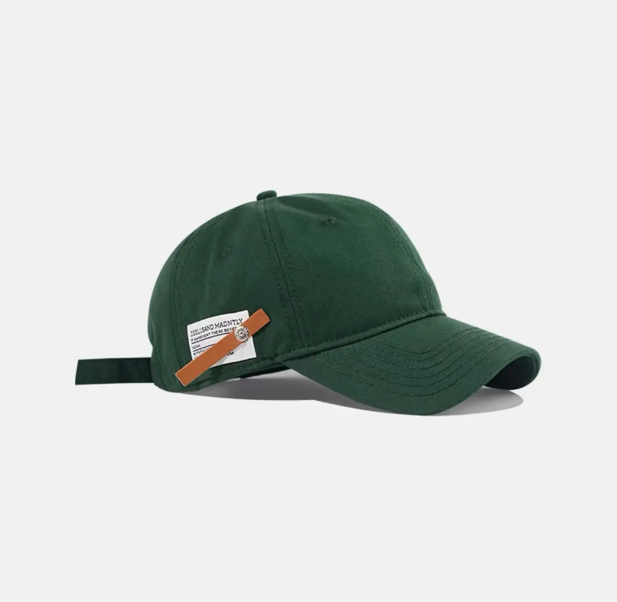 Women Navy Baseball Cap with Brand Tag - Image 3