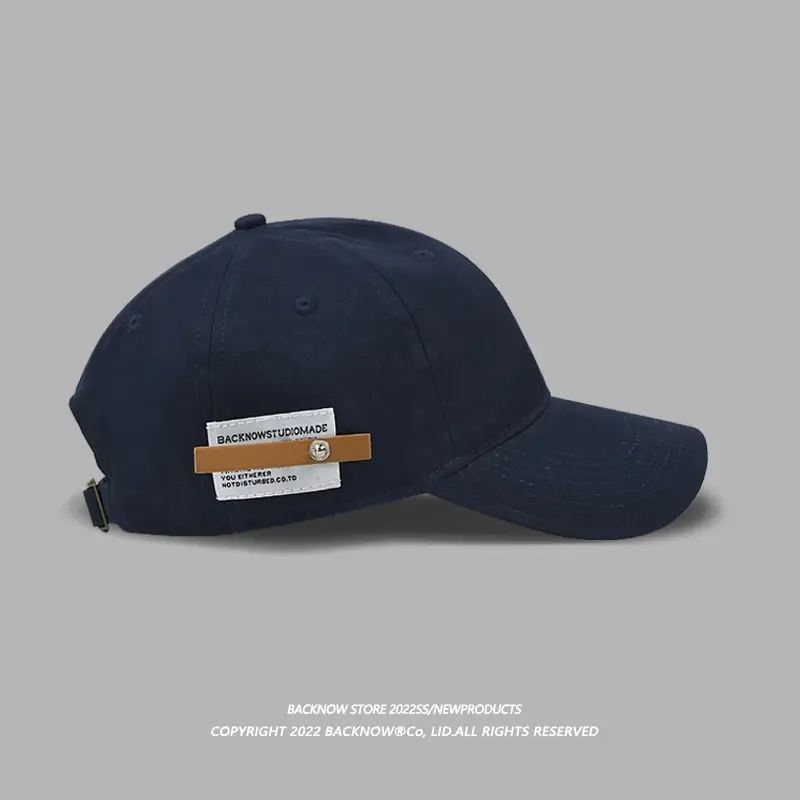 Women Navy Baseball Cap with Brand Tag - Image 5