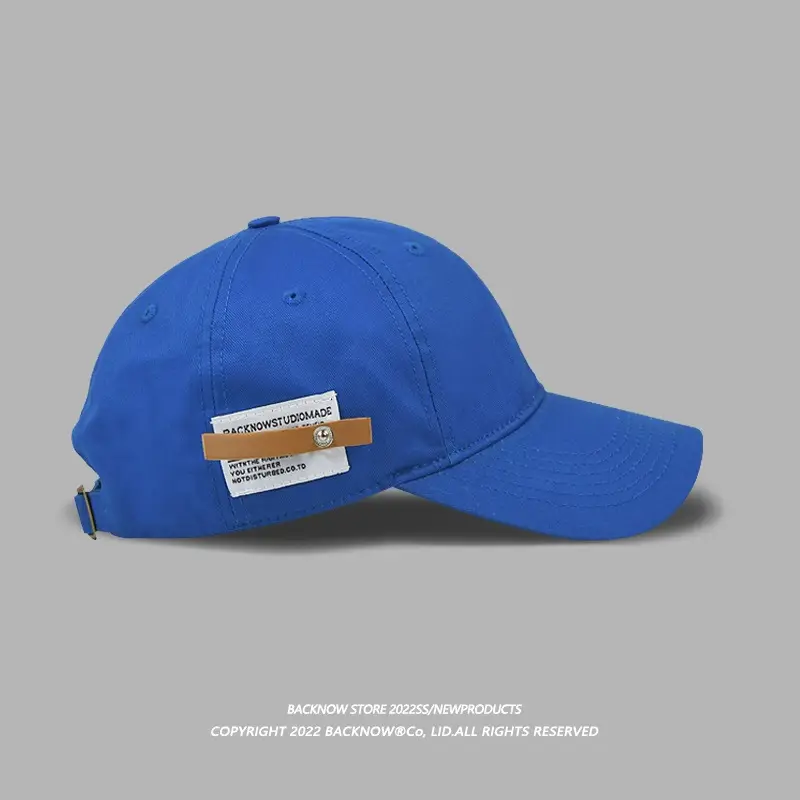 Women Navy Baseball Cap with Brand Tag - Image 6