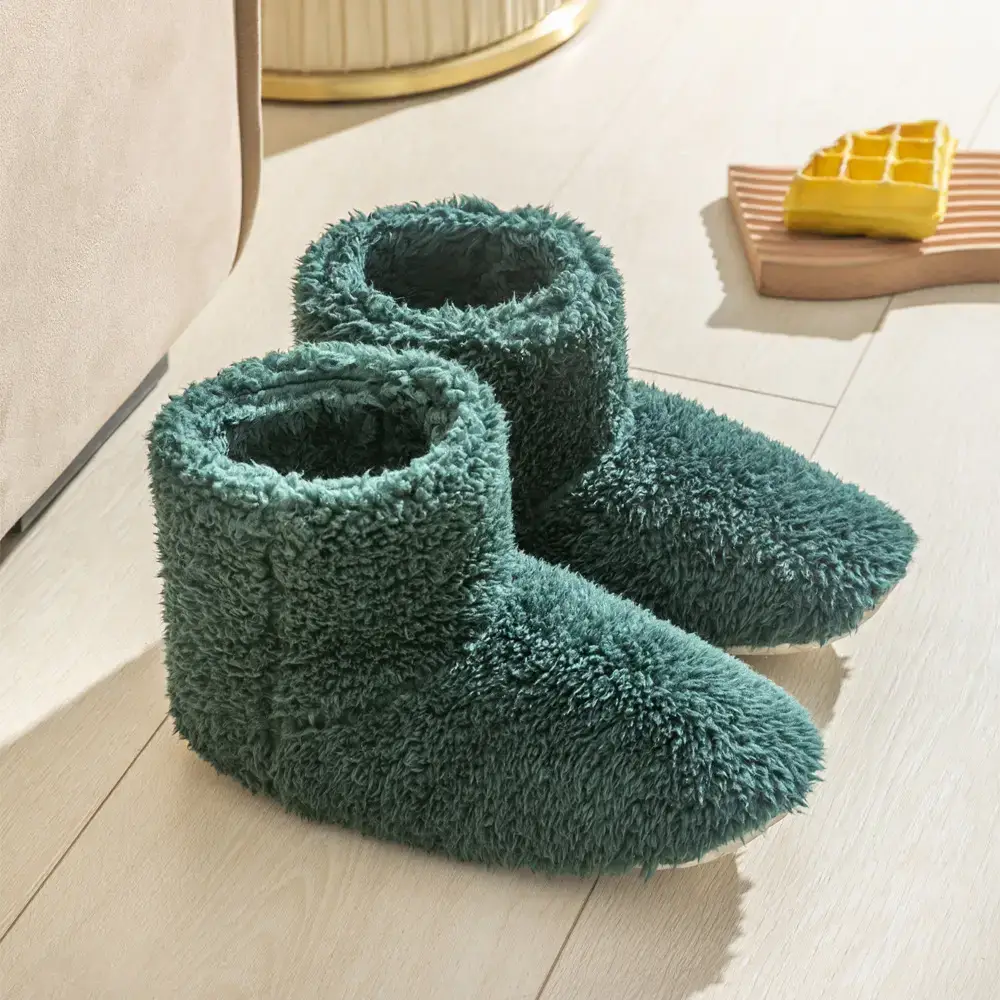 Amazon Hot Selling Slippers Hot Winter Couple's Home Indoor Couple's Moon Shoes Cotton Slippers Women's Black Sole - Image 10