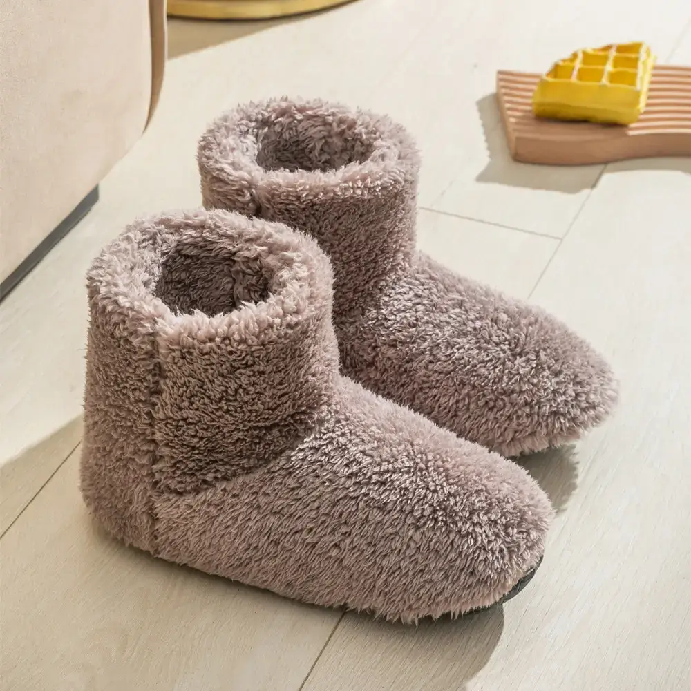 Amazon Hot Selling Slippers Hot Winter Couple's Home Indoor Couple's Moon Shoes Cotton Slippers Women's Black Sole - Image 5