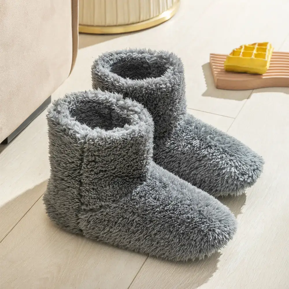 Amazon Hot Selling Slippers Hot Winter Couple's Home Indoor Couple's Moon Shoes Cotton Slippers Women's Black Sole - Image 6