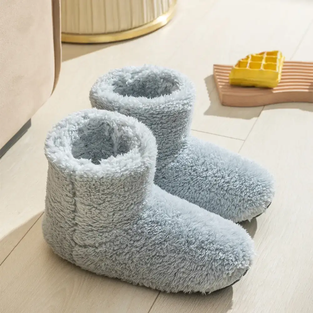 Amazon Hot Selling Slippers Hot Winter Couple's Home Indoor Couple's Moon Shoes Cotton Slippers Women's Black Sole - Image 8