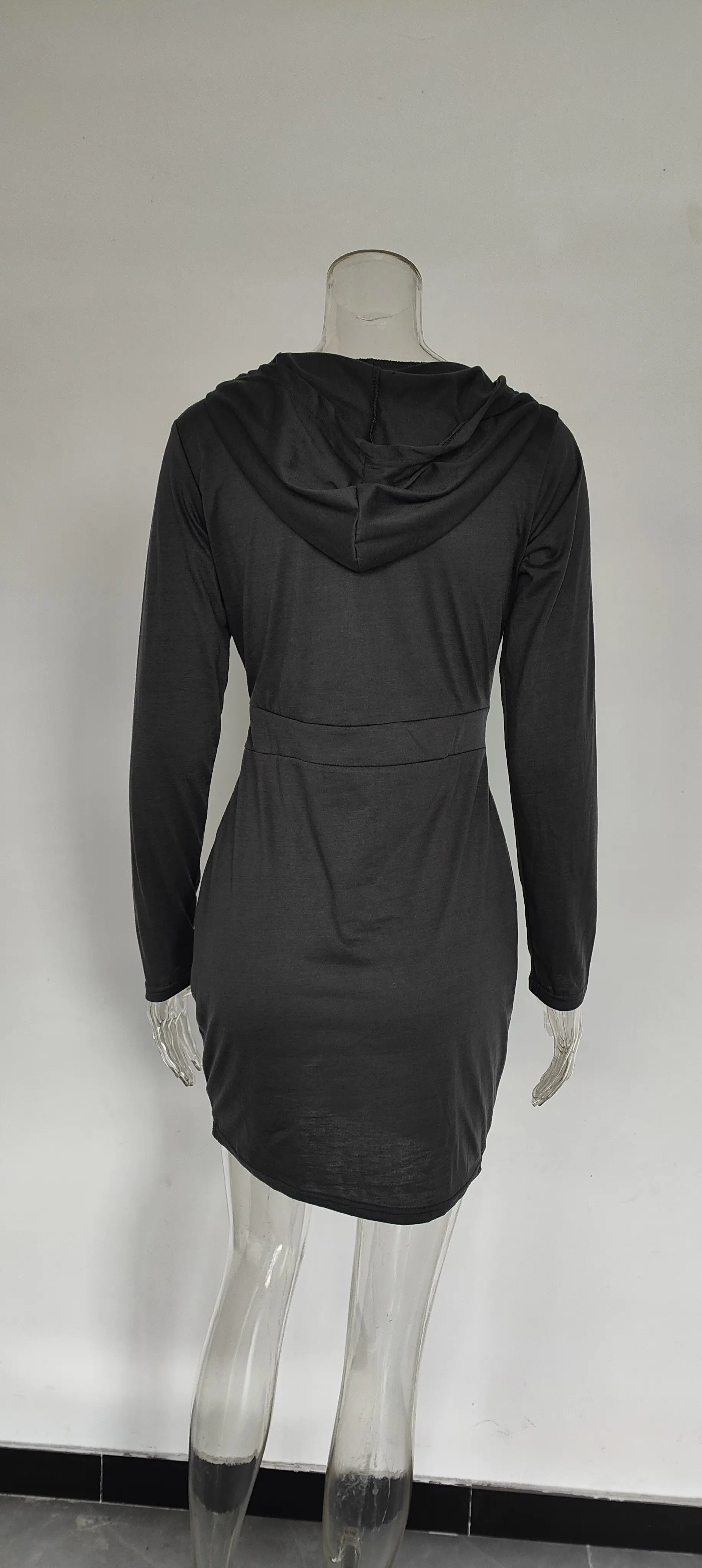 Red Velvet Cross-Border Hooded Skirt Dress for Women — feature 25