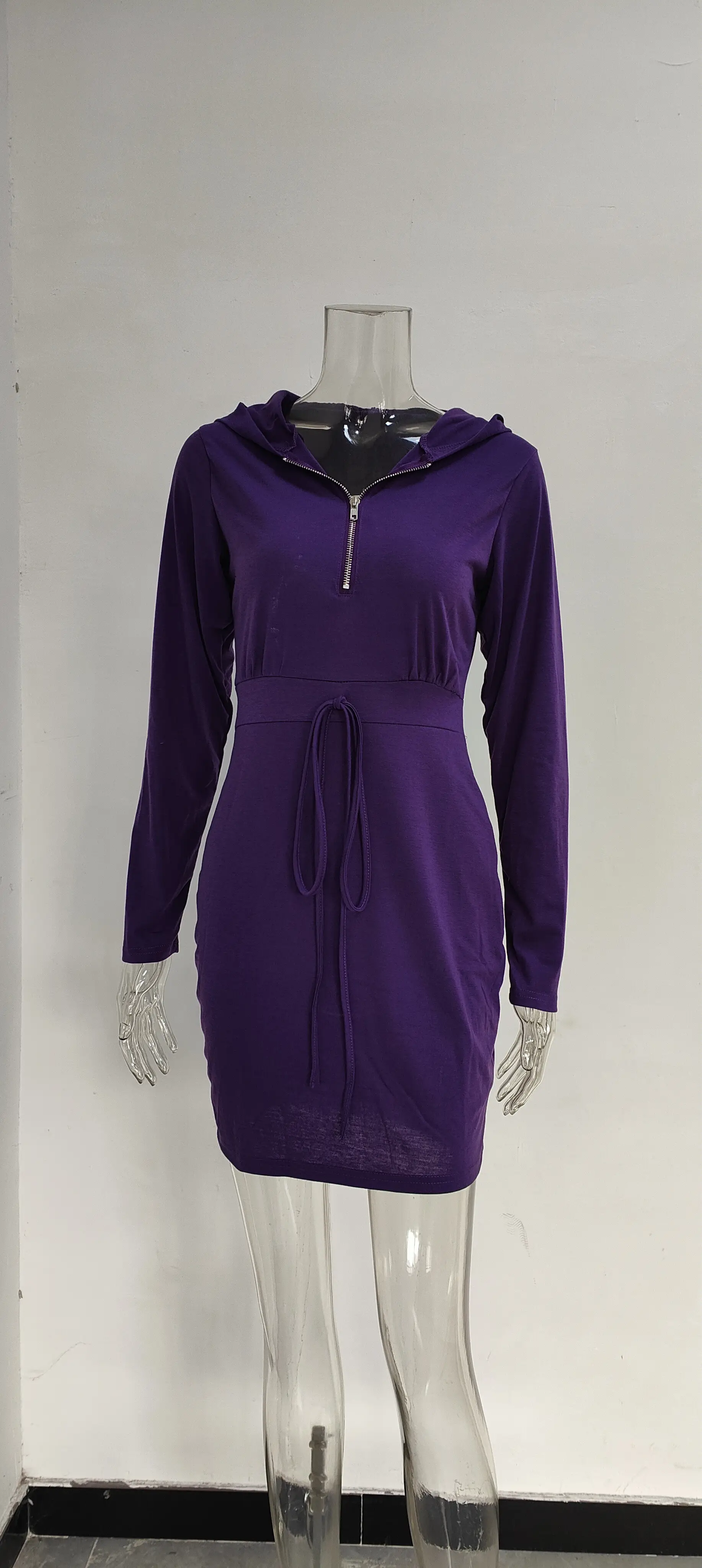Red Velvet Cross-Border Hooded Skirt Dress for Women — feature 36