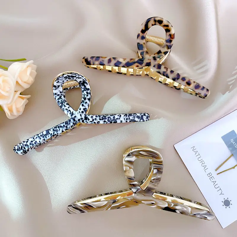 Korean Metal Shark Hair Clip Blue Patterned - Image 6