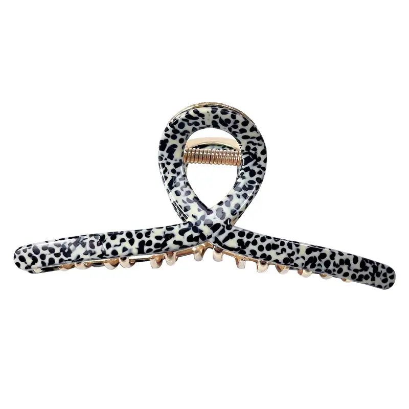 Korean Metal Shark Hair Clip Blue Patterned - Image 9