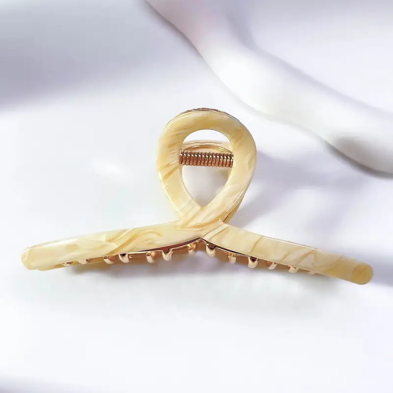 Korean Metal Shark Hair Clip Blue Patterned - Image 2