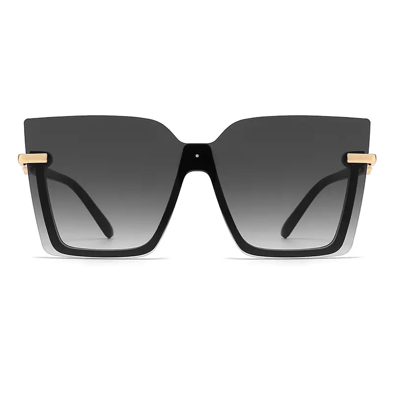 Women Rimless Multi-Color Sunglasses with Gold Accents - Image 6
