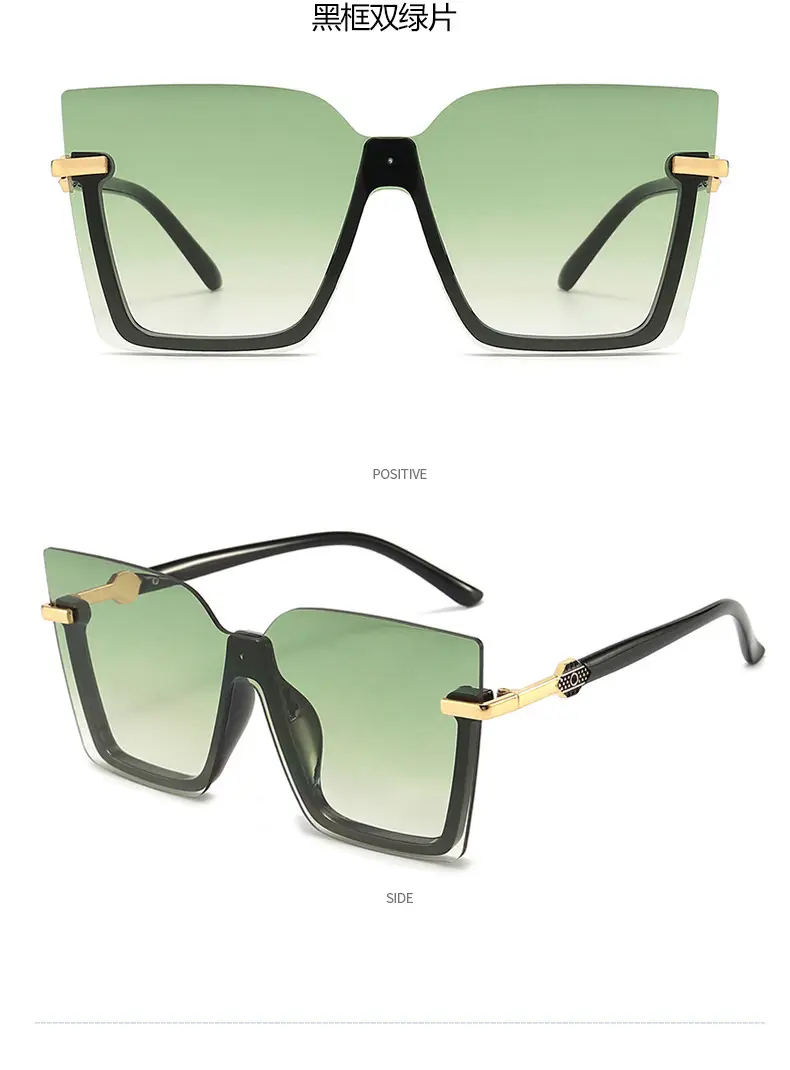 Women Rimless Multi-Color Sunglasses with Gold Accents β feature 11