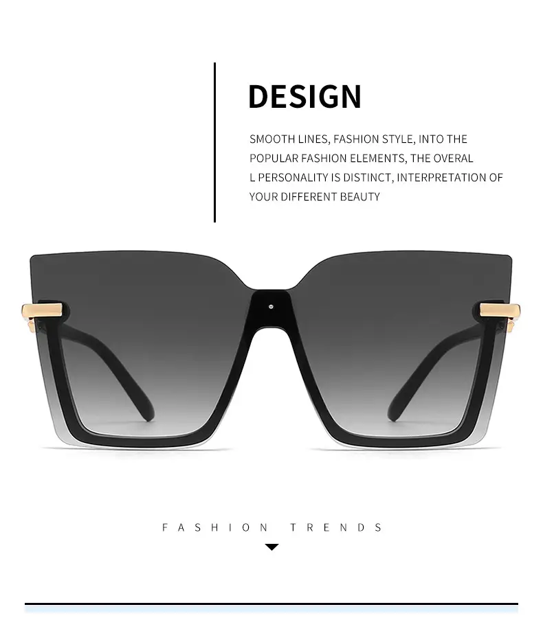 Women Rimless Multi-Color Sunglasses with Gold Accents β feature 3