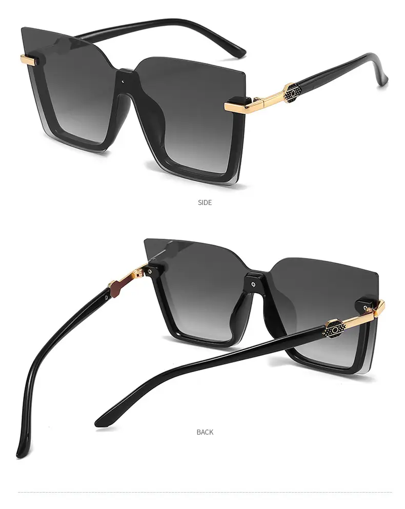 Women Rimless Multi-Color Sunglasses with Gold Accents β feature 8