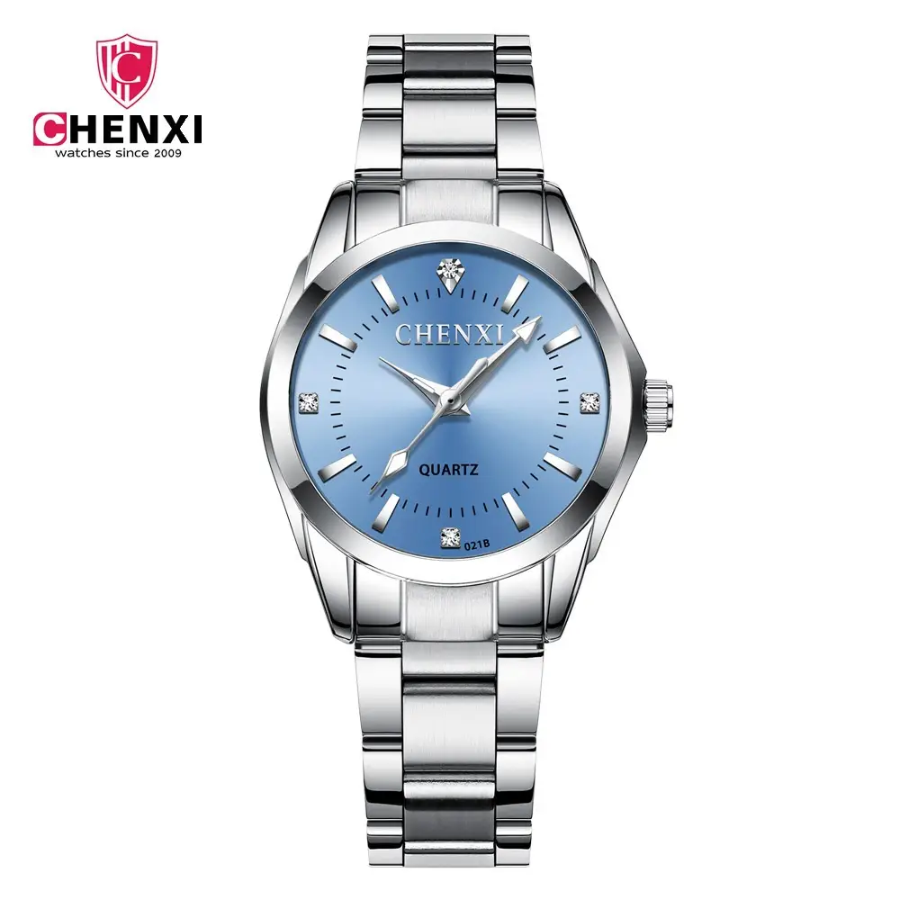 ChenXi Pink Quartz Women's Watch with Stainless Steel Band - Image 2